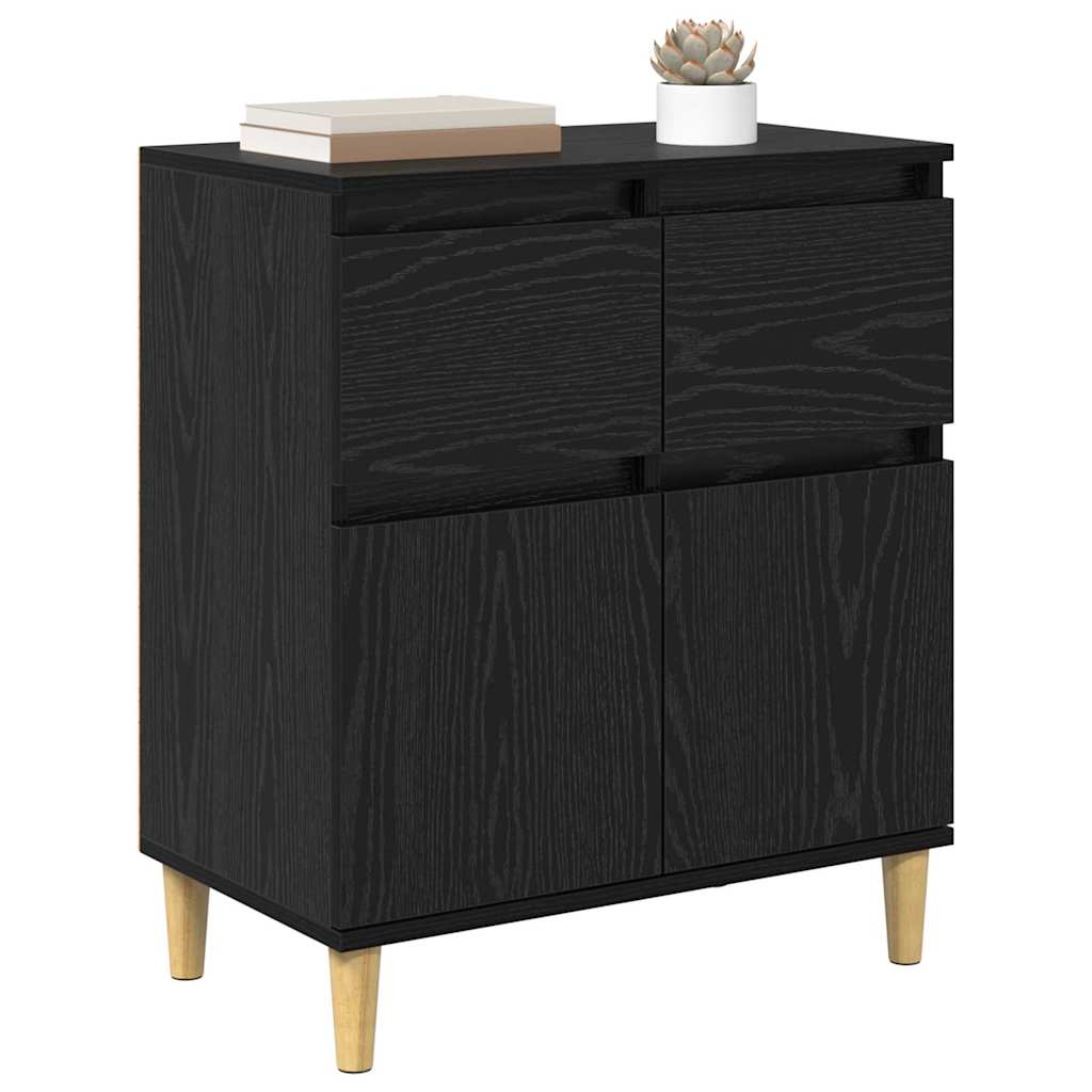 vidaXL Πλαϊνό γραφείο Μαύρη Οξυά 60 x 35 x 70 cm Επεξεργασμένο ξύλο