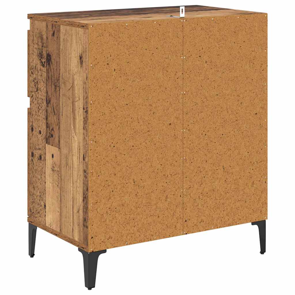 vidaXL Πλαϊνό γραφείο με συρτάρι Παλιό Ξύλο 60 x 35 x 70 cm