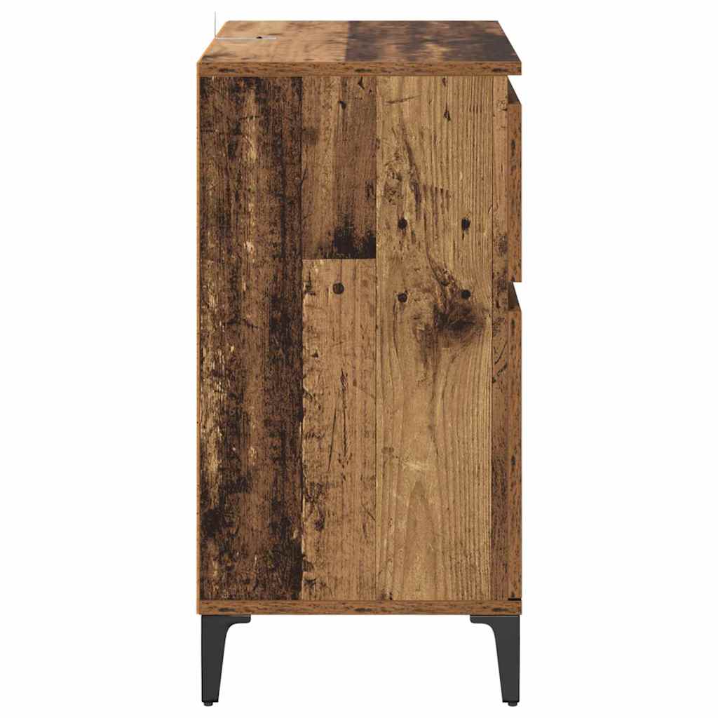 vidaXL Πλαϊνό γραφείο με συρτάρι Παλιό Ξύλο 60 x 35 x 70 cm