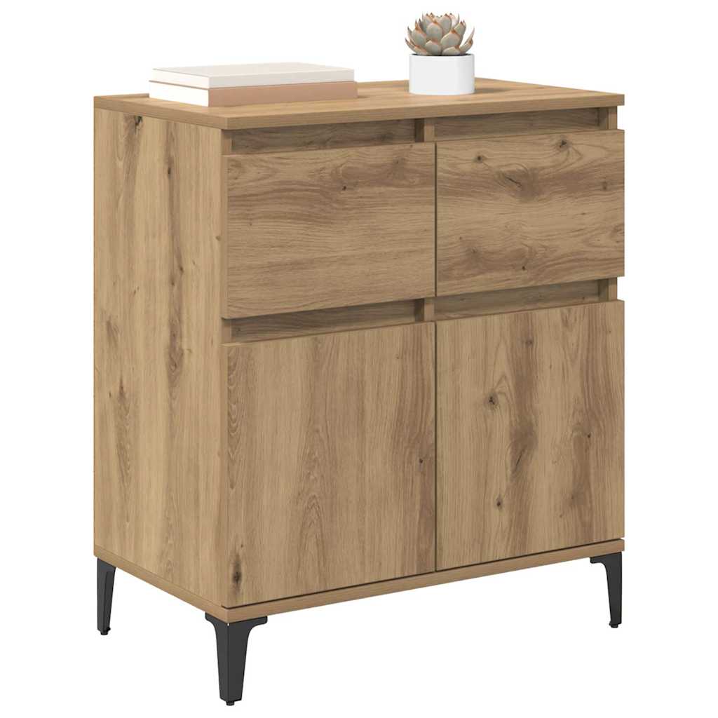 vidaXL Πλαϊνό γραφείο με συρτάρι Artisan Oak 60 x 35 x 70 cm