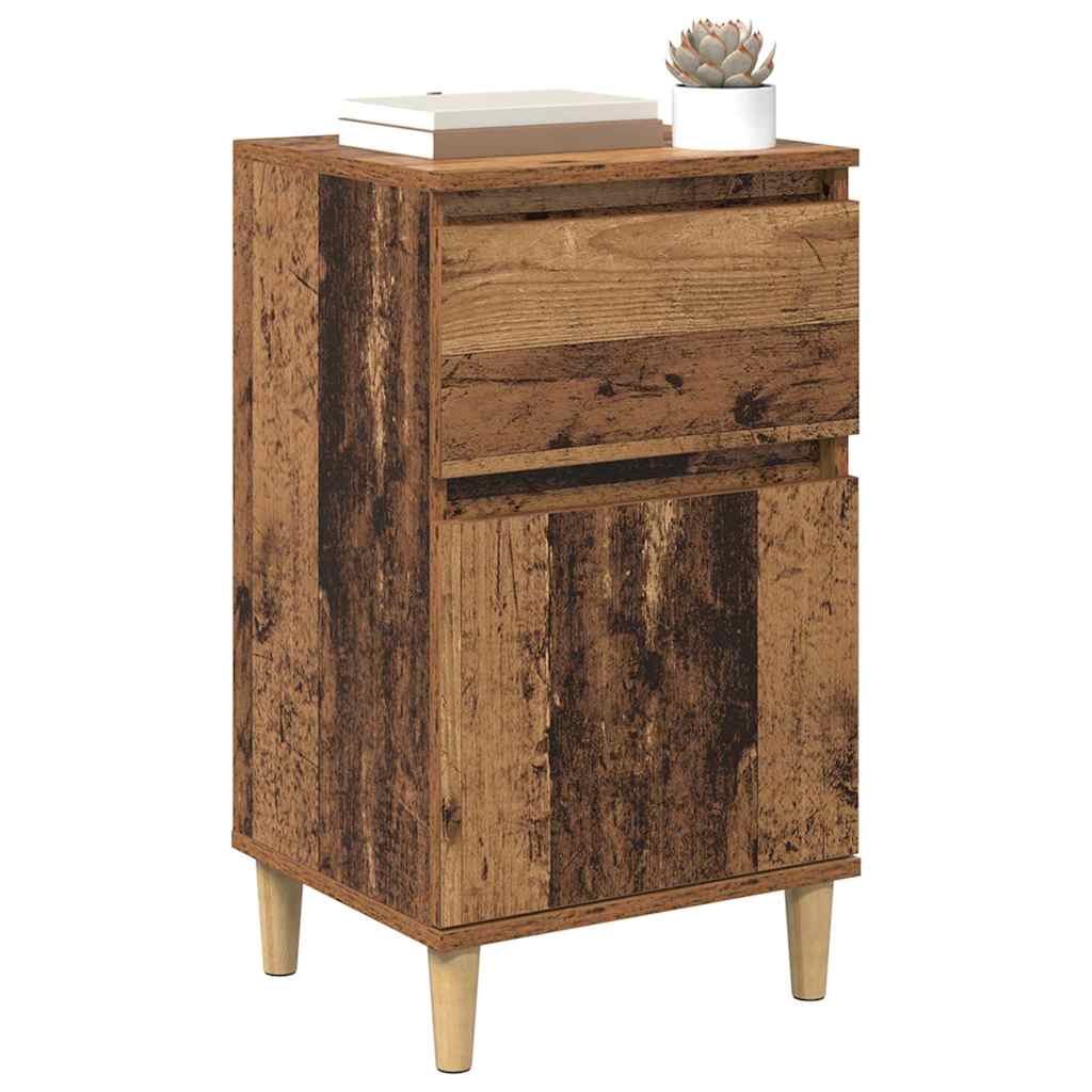 vidaXL Κομοδίνο 2 pcs Παλιό ξύλο 40 x 35 x 70 εκ. Επεξεργασμένο ξύλο