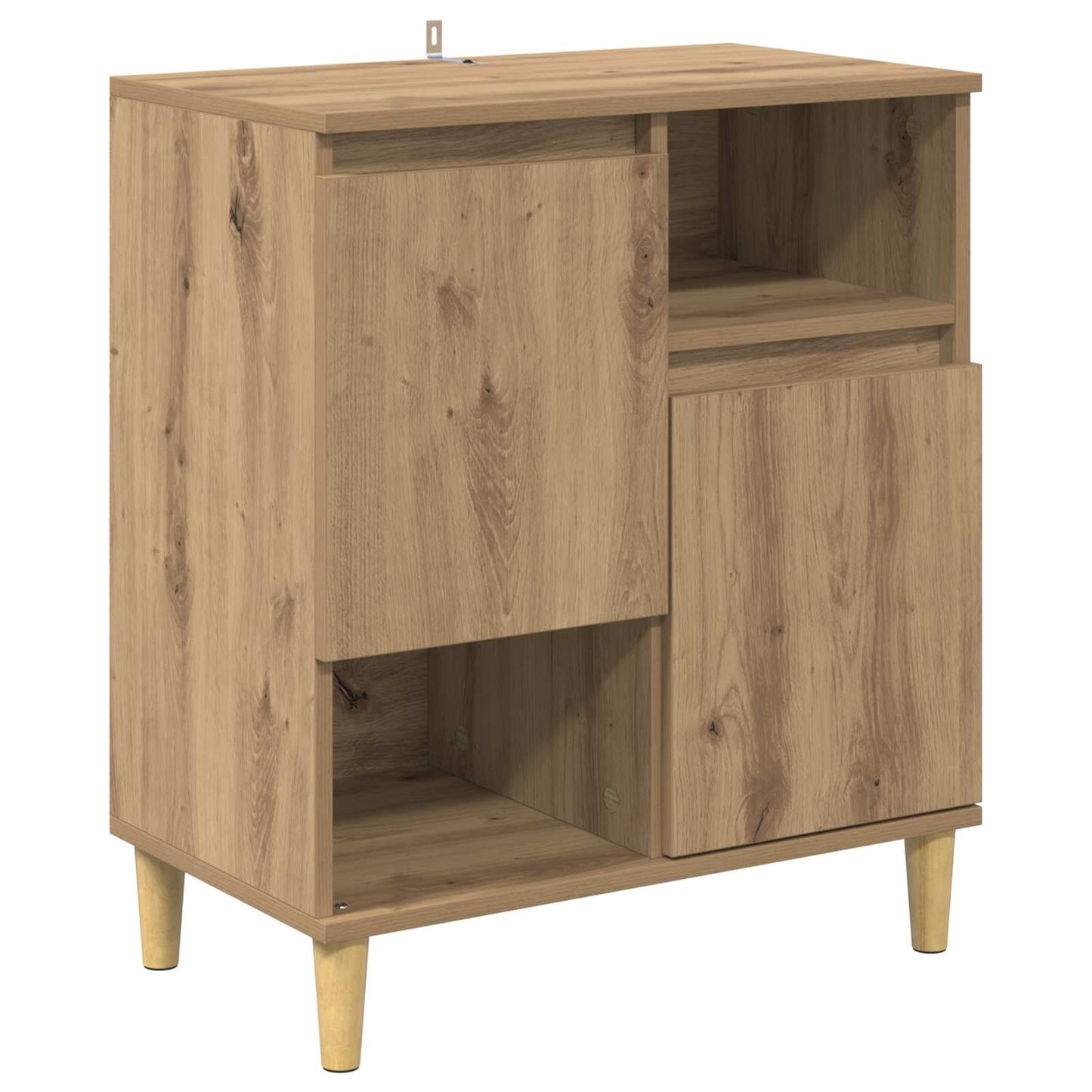 vidaXL Πλαϊνό γραφείο artisan δρυς 35 x 60 x 70 εκ Επεξεργασμένο ξύλο
