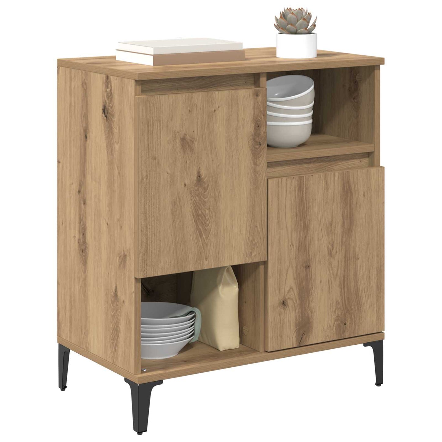 vidaXL Πλαϊνό γραφείο Artisan Oak 60 x 35 x 70 cm Επεξεργασμένο ξύλο