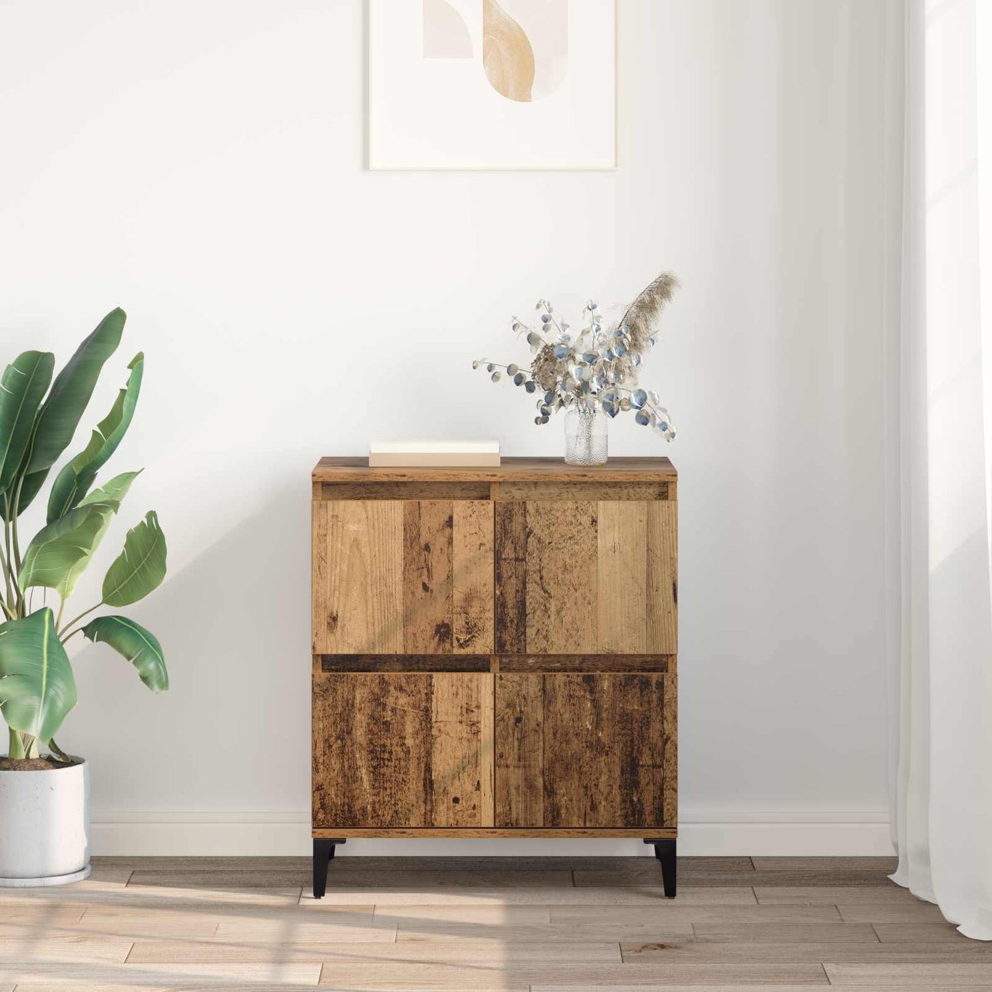 vidaXL Πλαϊνό γραφείο Παλιό Ξύλο 60 x 35 x 70 cm