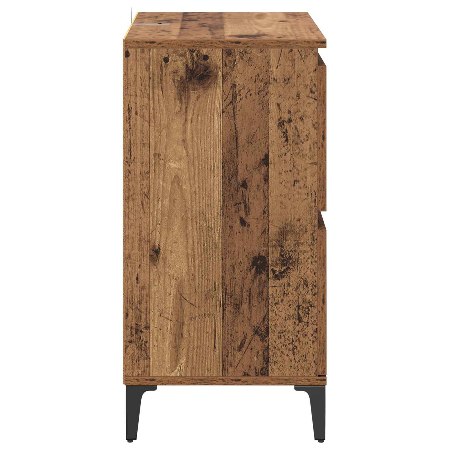 vidaXL Πλαϊνό γραφείο Παλιό Ξύλο 60 x 35 x 70 cm