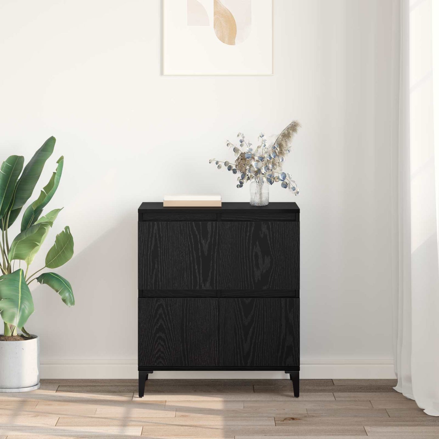vidaXL Πλαϊνό γραφείο Μαύρη Οξυά 60 x 35 x 70 cm