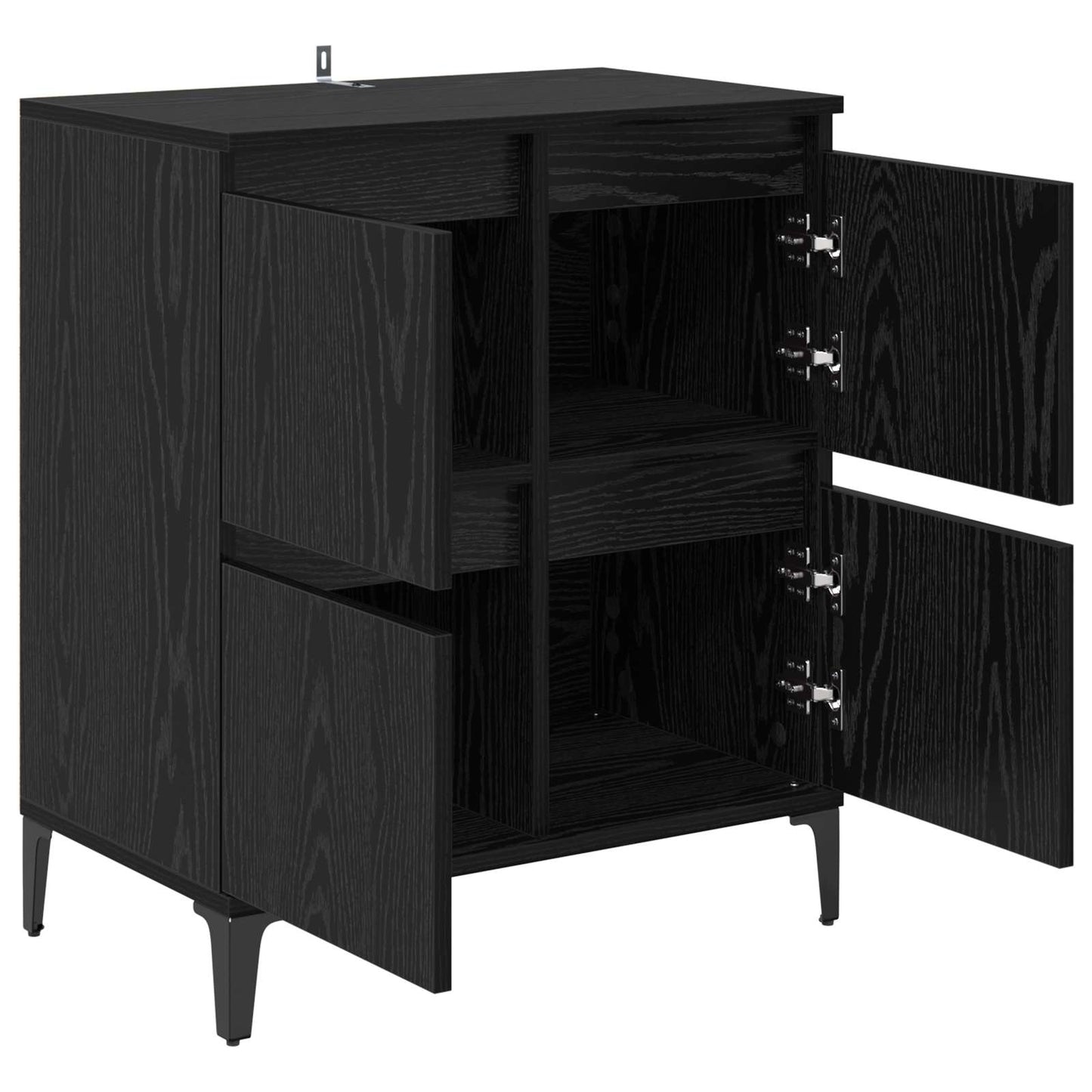 vidaXL Πλαϊνό γραφείο Μαύρη Οξυά 60 x 35 x 70 cm