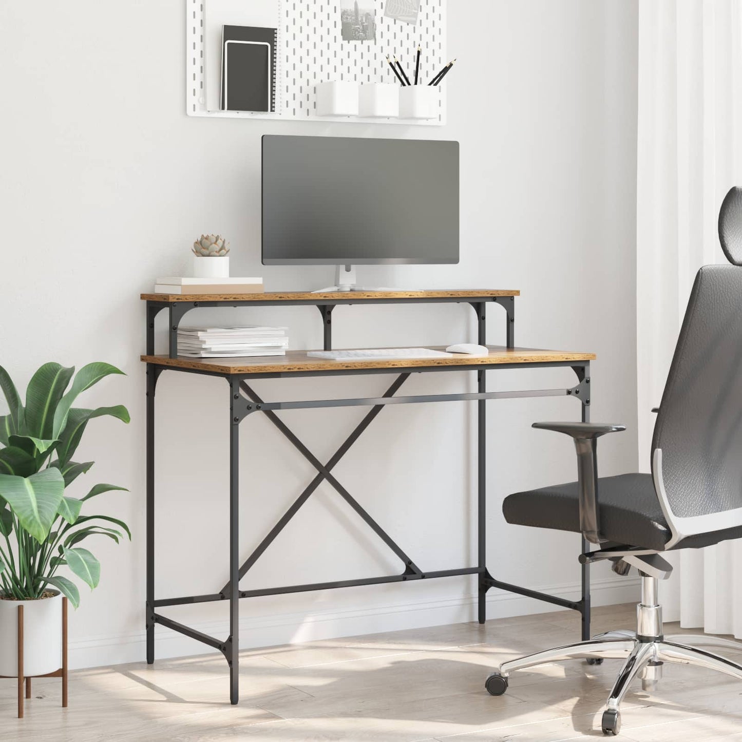 vidaXL Γραφείο Παλιό Ξύλο 100 x 50 x 90 cm Επεξεργασμένο Ξύλο