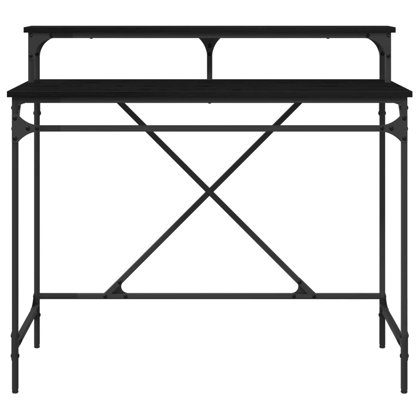 vidaXL Γραφείο Μαύρη Οξυά 100 x 50 x 90 cm Επεξεργασμένο Ξύλο