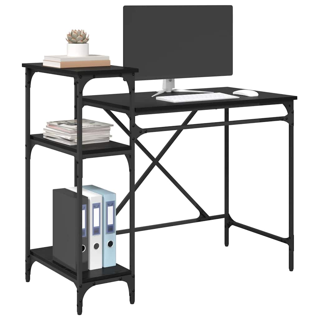 vidaXL Γραφείο Μαύρη Οξυά 105 x 50 x 90 cm Επεξεργασμένο ξύλο