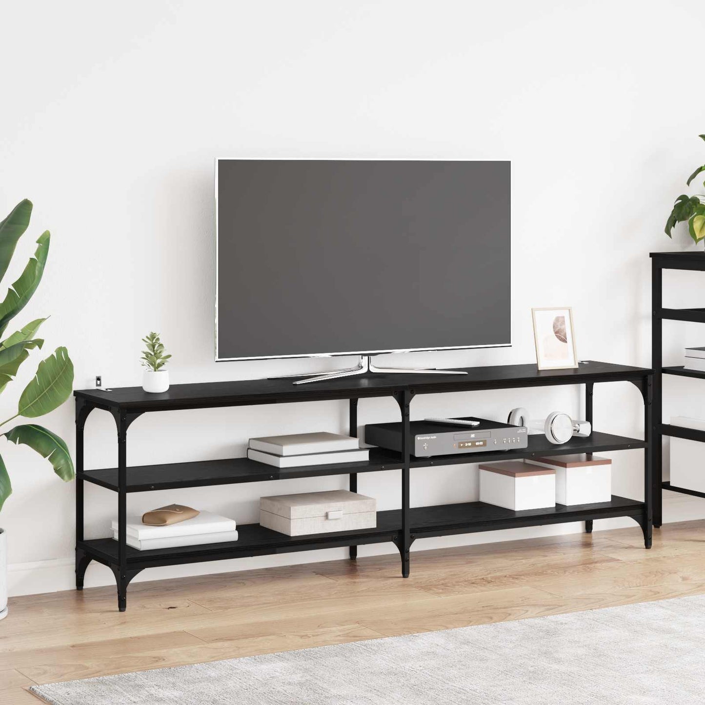 vidaXL Ντουλάπι TV 160 x 30 x 50 εκ Μαύρη Οξυά