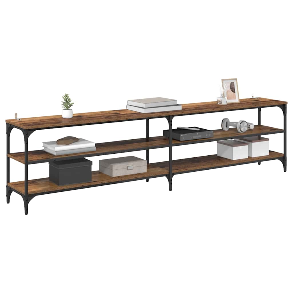 vidaXL Ντουλάπι TV Παλιό Ξύλο 200 x 30 x 50 cm