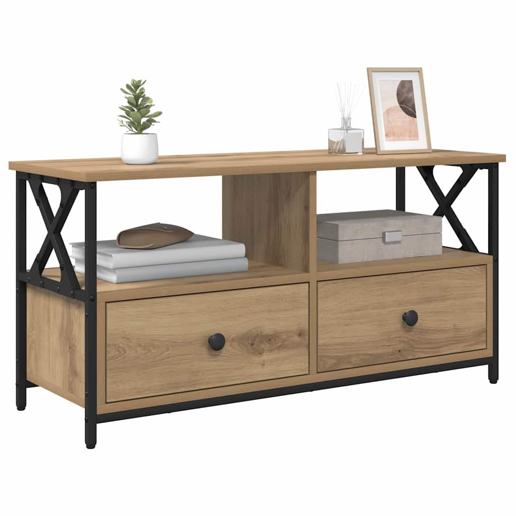 vidaXL Ντουλάπι TV με συρτάρι Artisan Oak 90 x 33 x 45 εκ