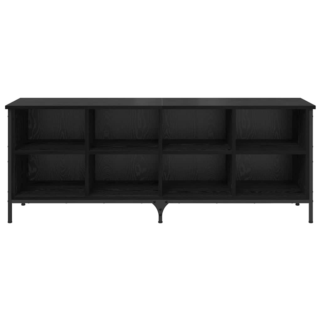 vidaXL Ντουλάπα Παπουτσιών με ράφι Μαύρη Οξυά 131 x 35 x 50 εκ
