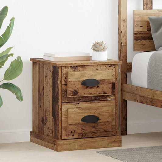 vidaXL Κομοδίνο Παλιό ξύλο 39 x 39 x 47.5 εκ Επεξεργασμένο Ξύλο