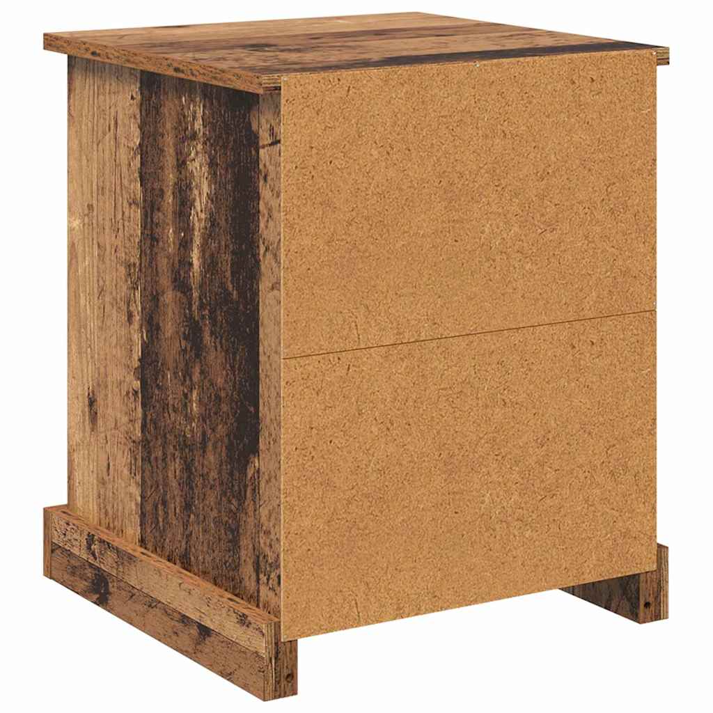 vidaXL Κομοδίνο 2 τεμ. Παλιό ξύλο 39 x 39 x 47.5 εκ Επεξεργασμένο Ξύλο