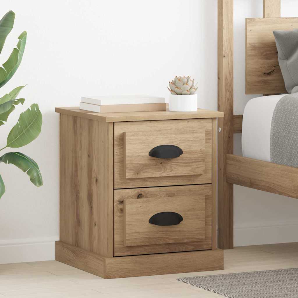 vidaXL Κομοδίνο Artisan Oak 39 x 39 x 47.5 εκ Επεξεργασμένο Ξύλο