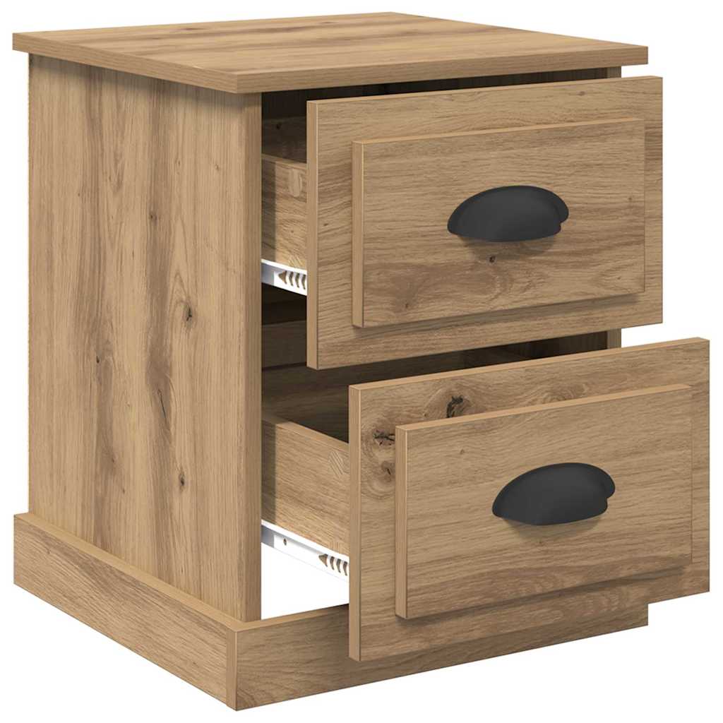 vidaXL Κομοδίνο 2 τεμ. Artisan Oak 39 x 39 x 47.5 εκ