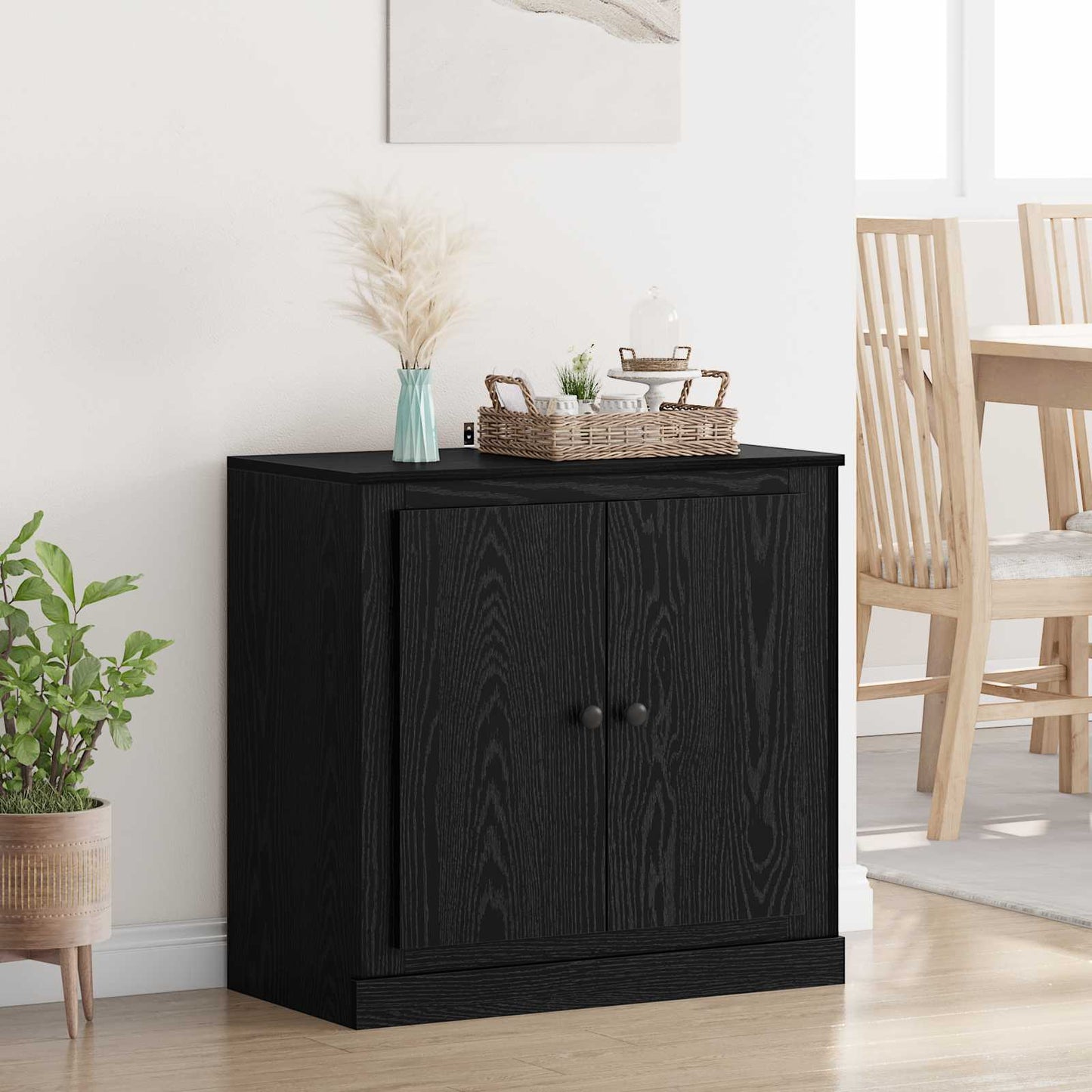 vidaXL Πλαϊνό γραφείο 70 x 35,5 x 67,5 εκ. Μαύρη Οξυά