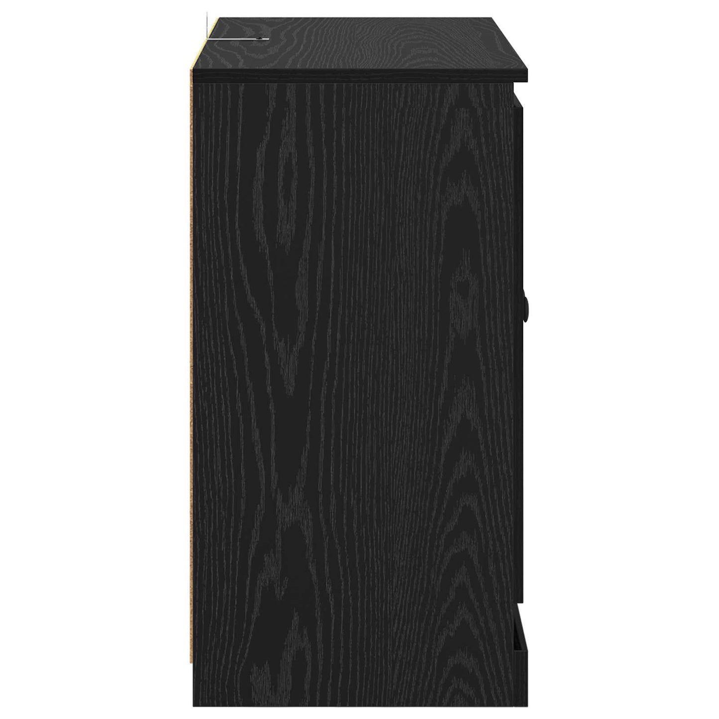vidaXL Πλαϊνό γραφείο 70 x 35,5 x 67,5 εκ. Μαύρη Οξυά
