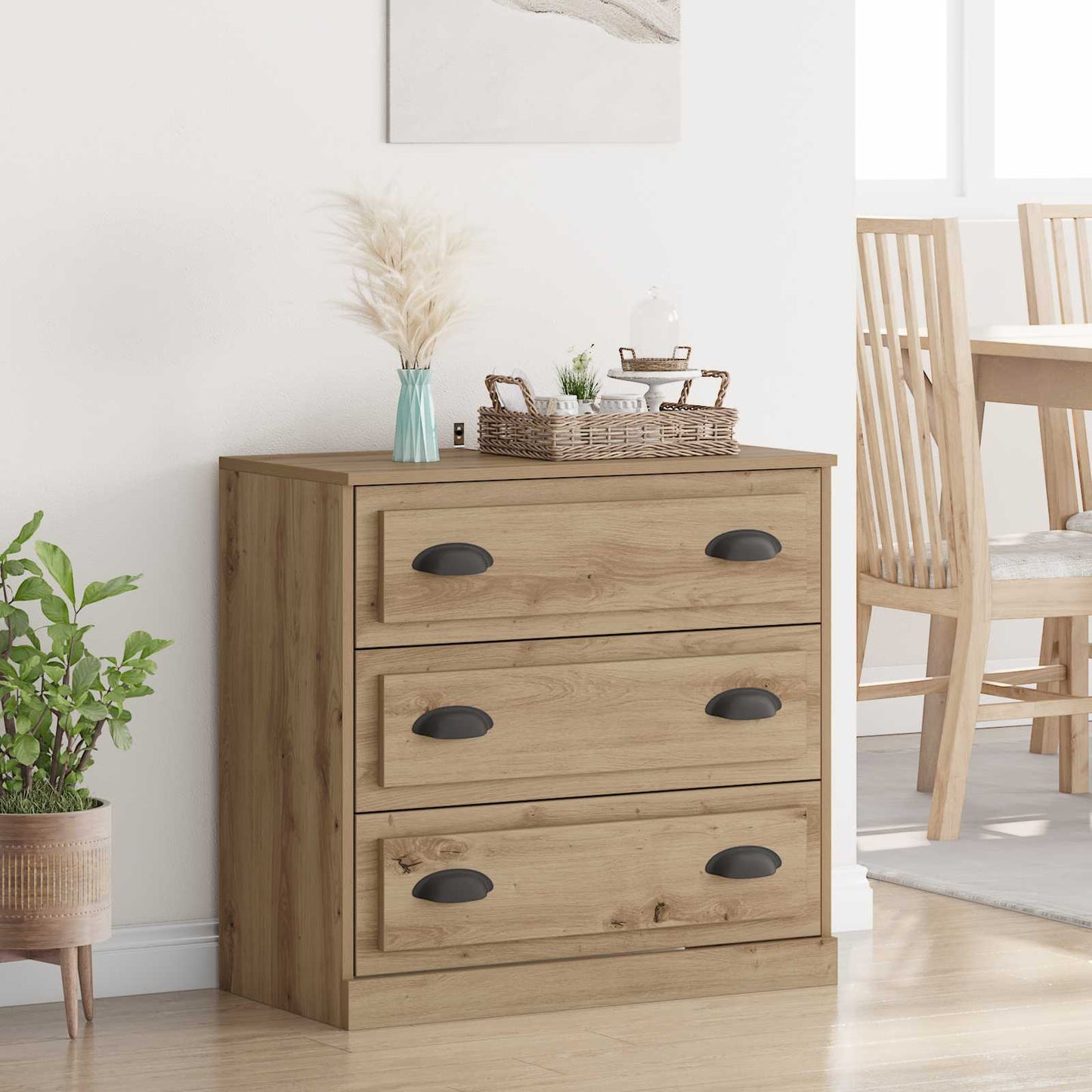 vidaXL Πλαϊνό γραφείο με συρτάρι Artisan Oak 70 x 35,5 x 67,5 εκ.