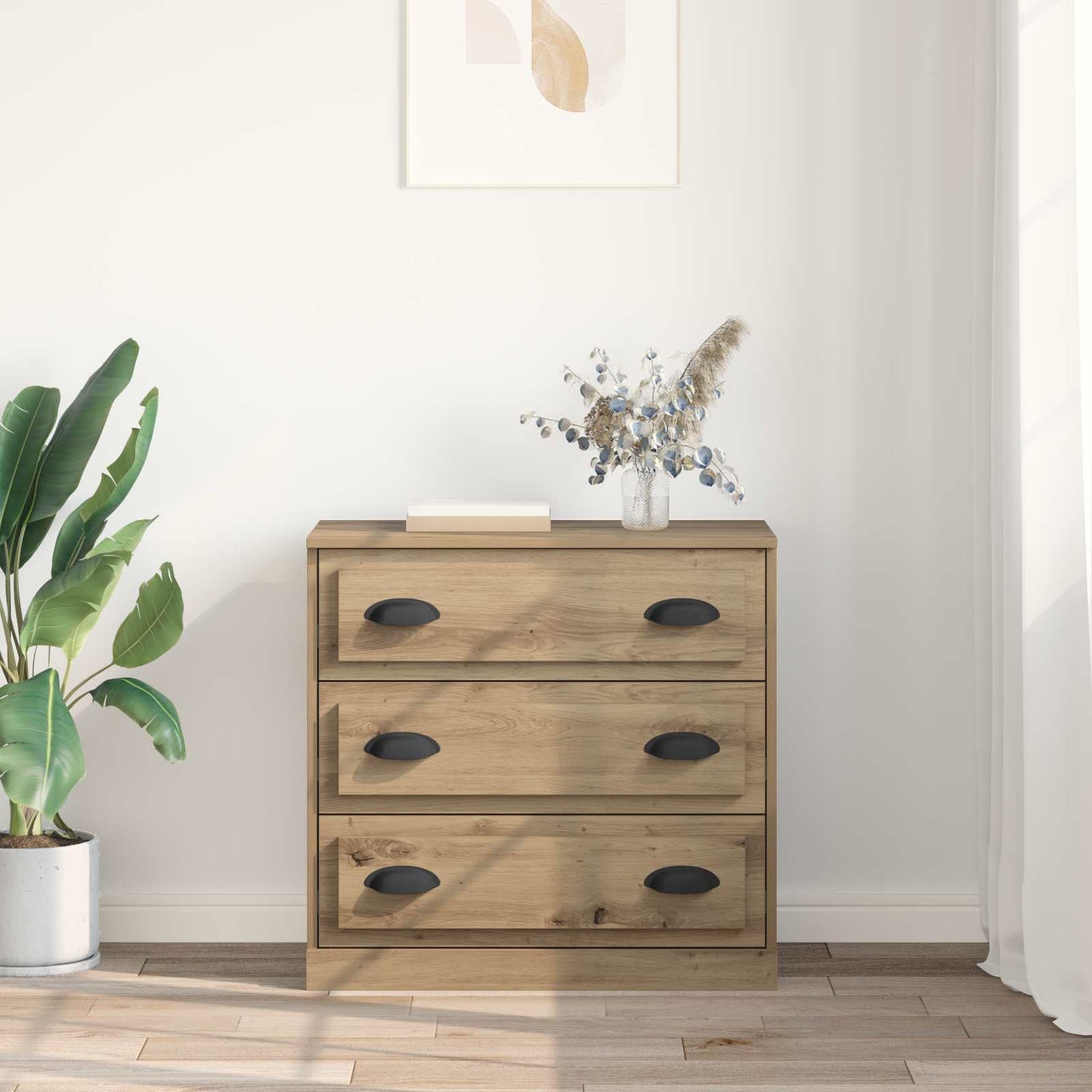 vidaXL Πλαϊνό γραφείο με συρτάρι Artisan Oak 70 x 35,5 x 67,5 εκ.