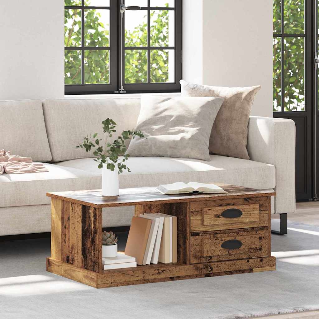 vidaXL Τραπεζάκι σαλονιού Παλιό Ξύλο 90 x 50 x 35 cm
