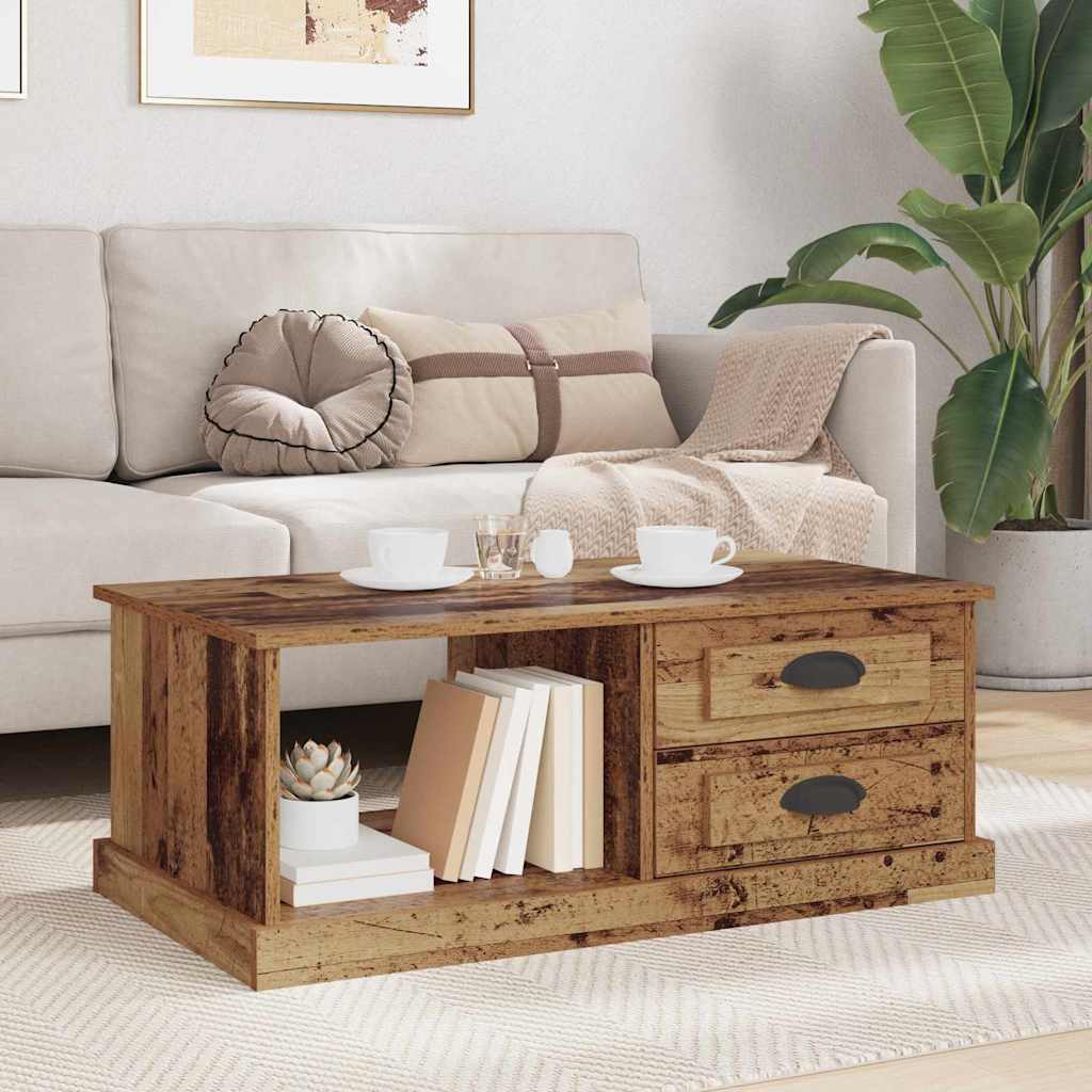 vidaXL Τραπεζάκι σαλονιού Παλιό Ξύλο 90 x 50 x 35 cm