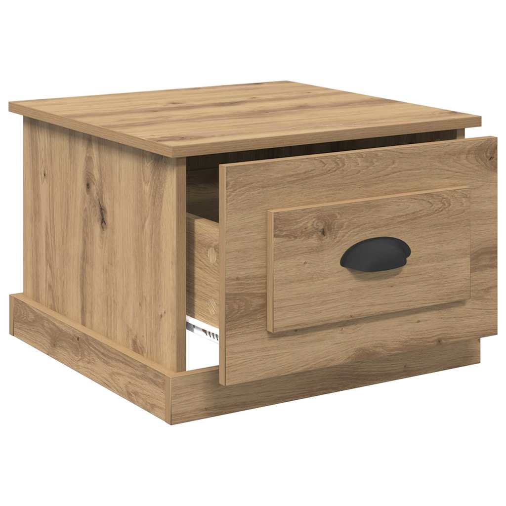 vidaXL Τραπεζάκι σαλονιού με συρτάρι Artisan Oak 50 x 50 x 35 cm
