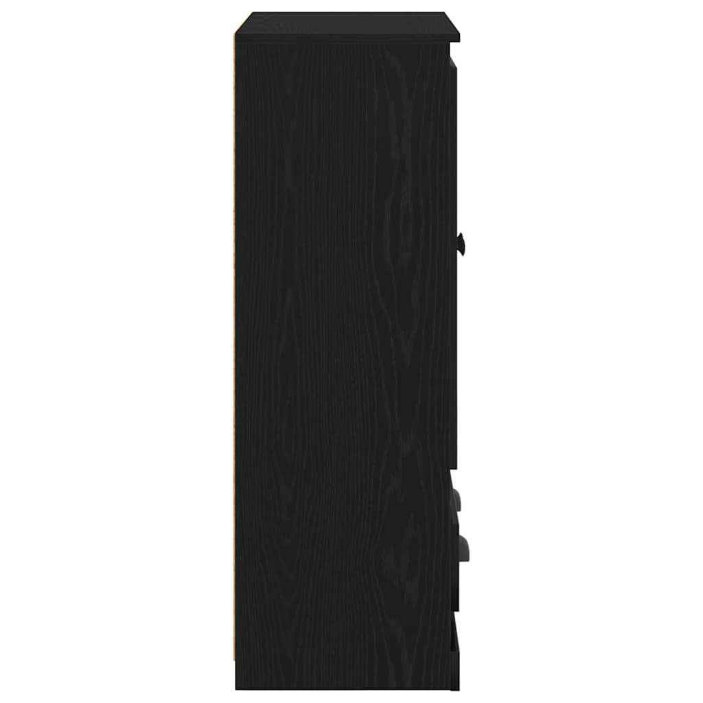 vidaXL Highboard Μαύρη Οξυά 60 x 35,5 x 103,5 εκ. Επεξεργασμένο ξύλο