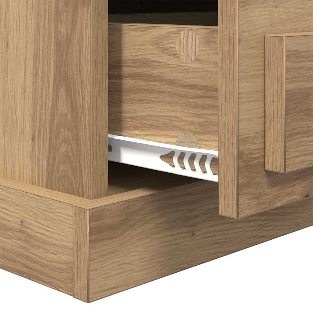 vidaXL Κομοδίνο 2 pcs Artisan Oak 36 x 43 x 60 εκ Επεξεργασμένο ξύλο