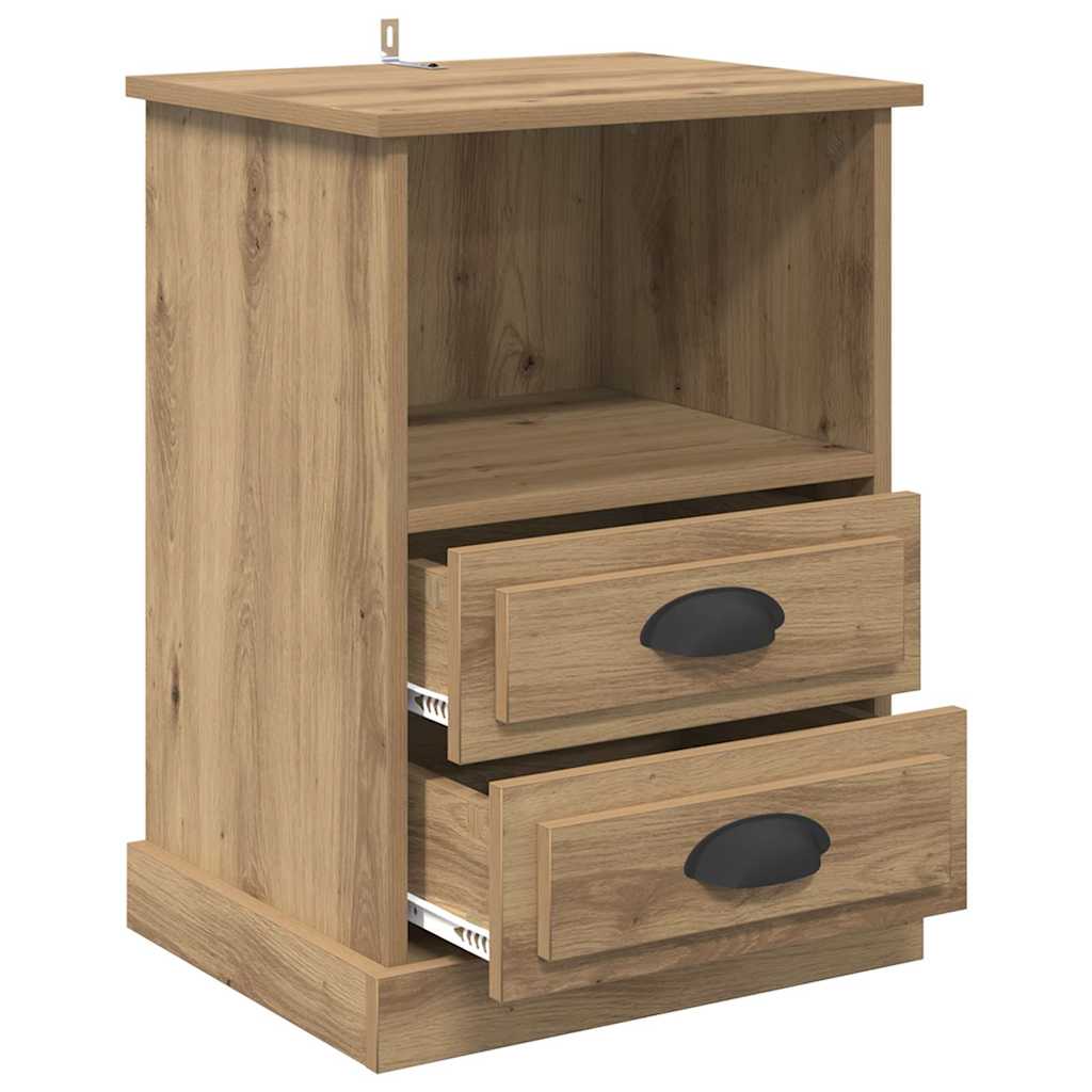 vidaXL Κομοδίνο 2 pcs Artisan Oak 36 x 43 x 60 εκ Επεξεργασμένο ξύλο