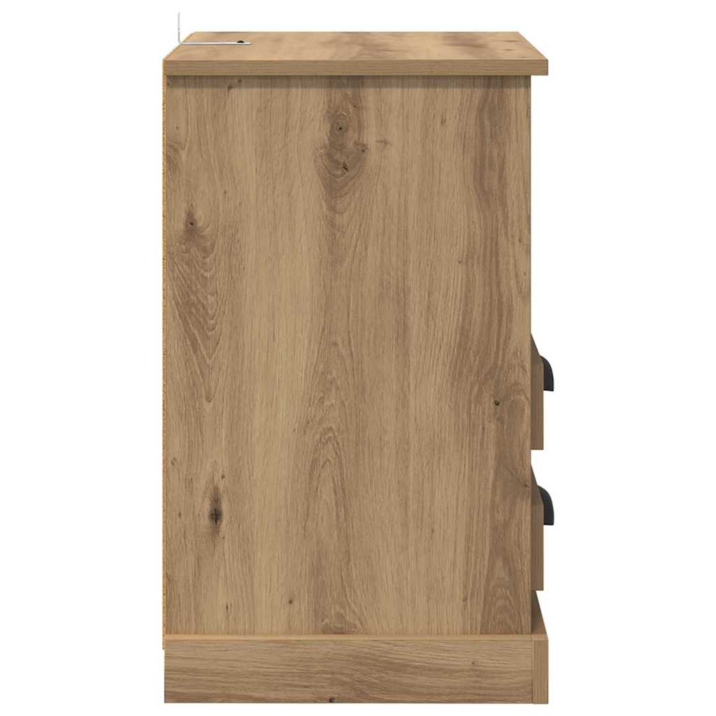 vidaXL Κομοδίνο 2 pcs Artisan Oak 36 x 43 x 60 εκ Επεξεργασμένο ξύλο