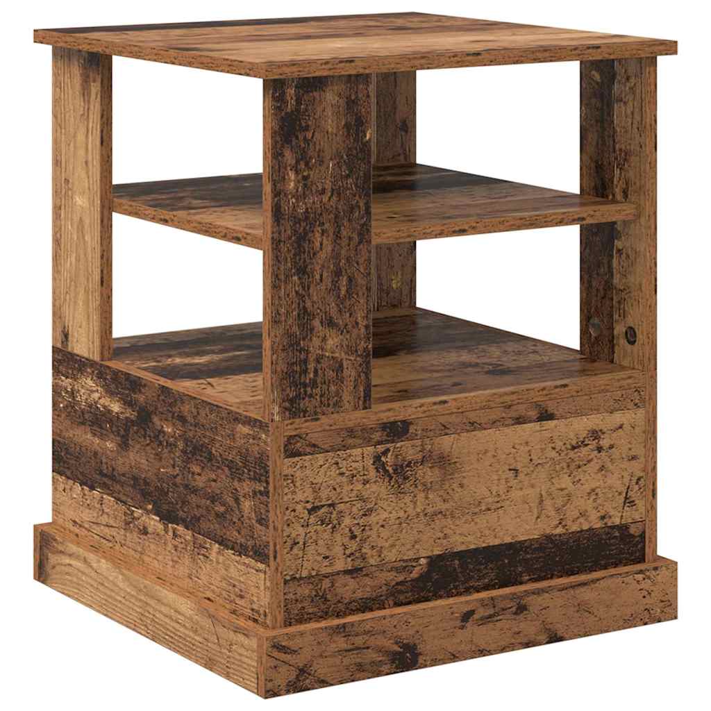 vidaXL Κομοδίνο με ράφι Παλιό ξύλο 50 x 50 x 60 cm Επεξεργασμένο ξύλο