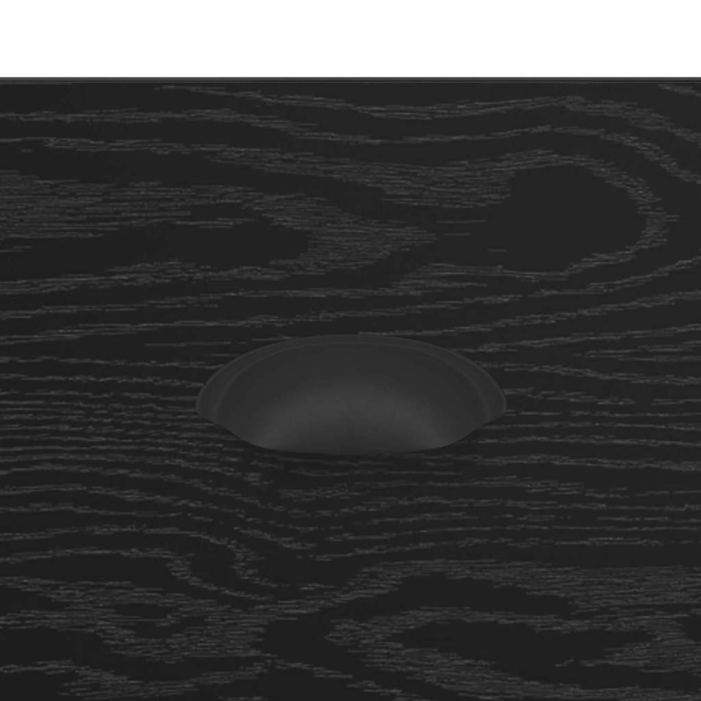 vidaXL Κομοδίνο με ράφι Μαύρη Οξυά 50 x 50 x 60 cm Επεξεργασμένο ξύλο