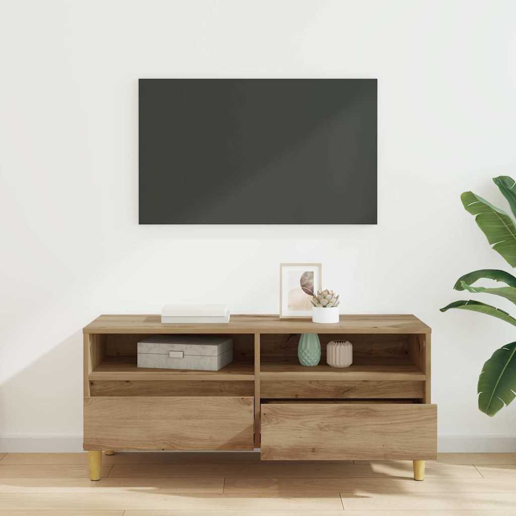 vidaXL Ντουλάπι TV με συρτάρι Artisan Oak 100 x 34,5 x 44,5 εκ.