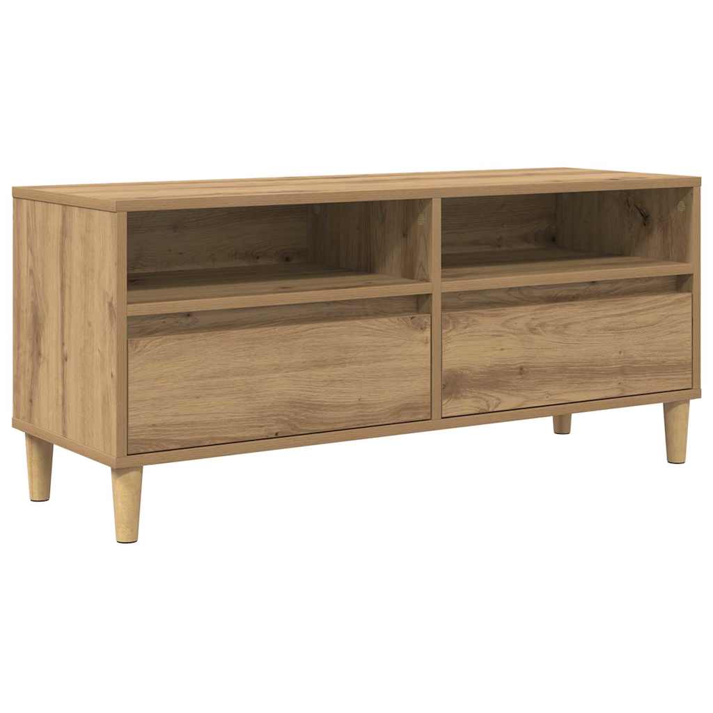 vidaXL Ντουλάπι TV με συρτάρι Artisan Oak 100 x 34,5 x 44,5 εκ.