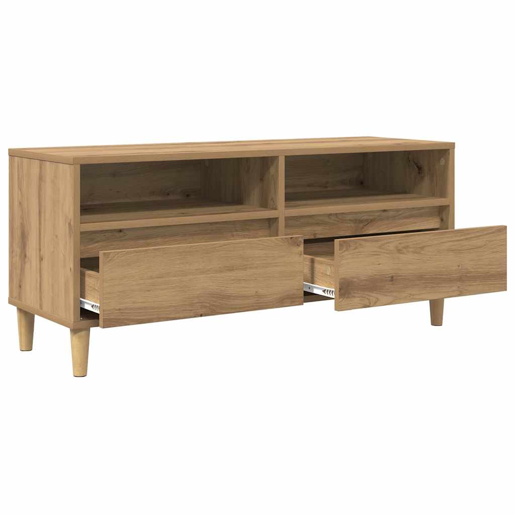 vidaXL Ντουλάπι TV με συρτάρι Artisan Oak 100 x 34,5 x 44,5 εκ.