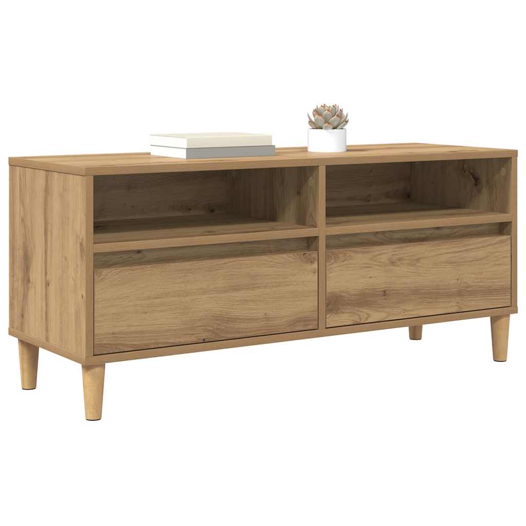 vidaXL Ντουλάπι TV με συρτάρι Artisan Oak 100 x 34,5 x 44,5 εκ.