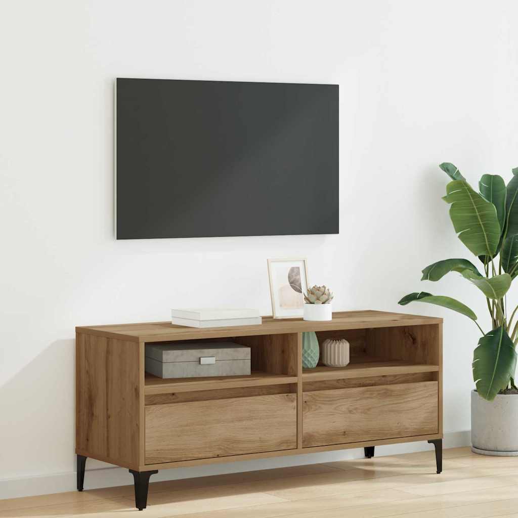 vidaXL Ντουλάπι TV με συρτάρι Artisan Oak 100 x 34,5 x 44,5 εκ.