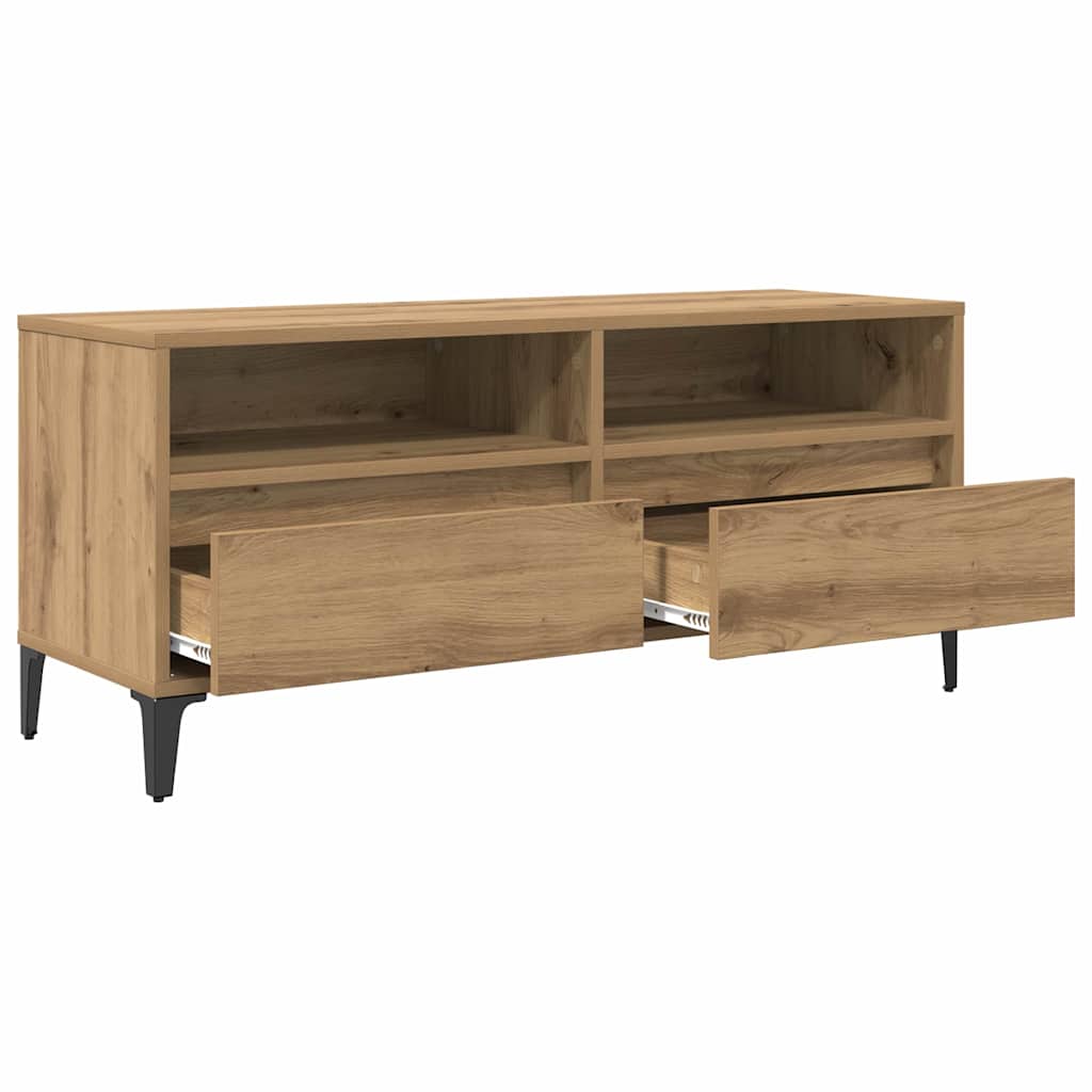vidaXL Ντουλάπι TV με συρτάρι Artisan Oak 100 x 34,5 x 44,5 εκ.