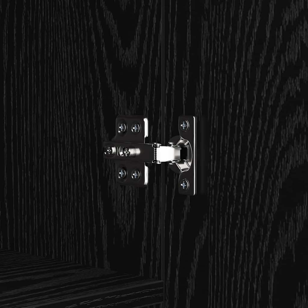 vidaXL Πλαϊνό γραφείο Μαύρη Οξυά 69,5 x 34 x 90 εκ. Επεξεργασμένο ξύλο