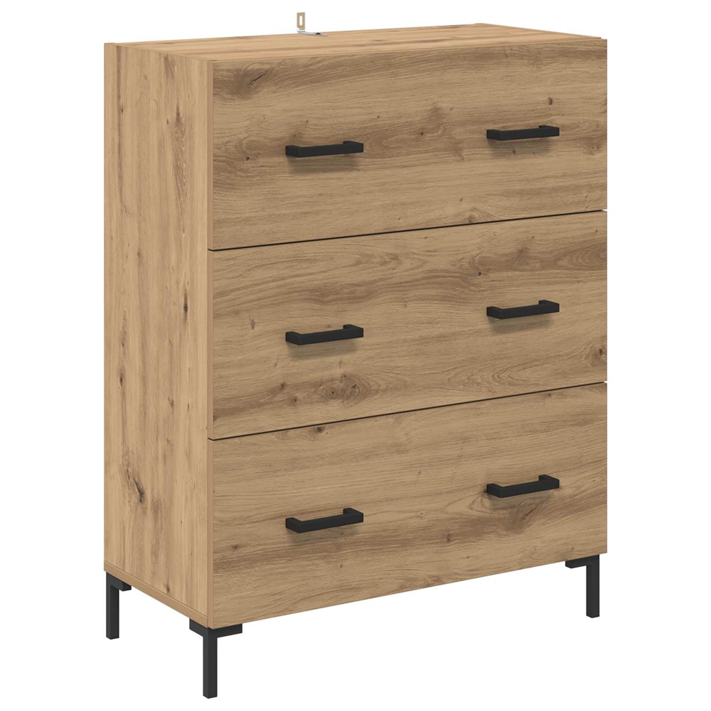 vidaXL Πλαϊνό γραφείο με συρτάρι Artisan Oak 69,5 x 34 x 90 εκ.