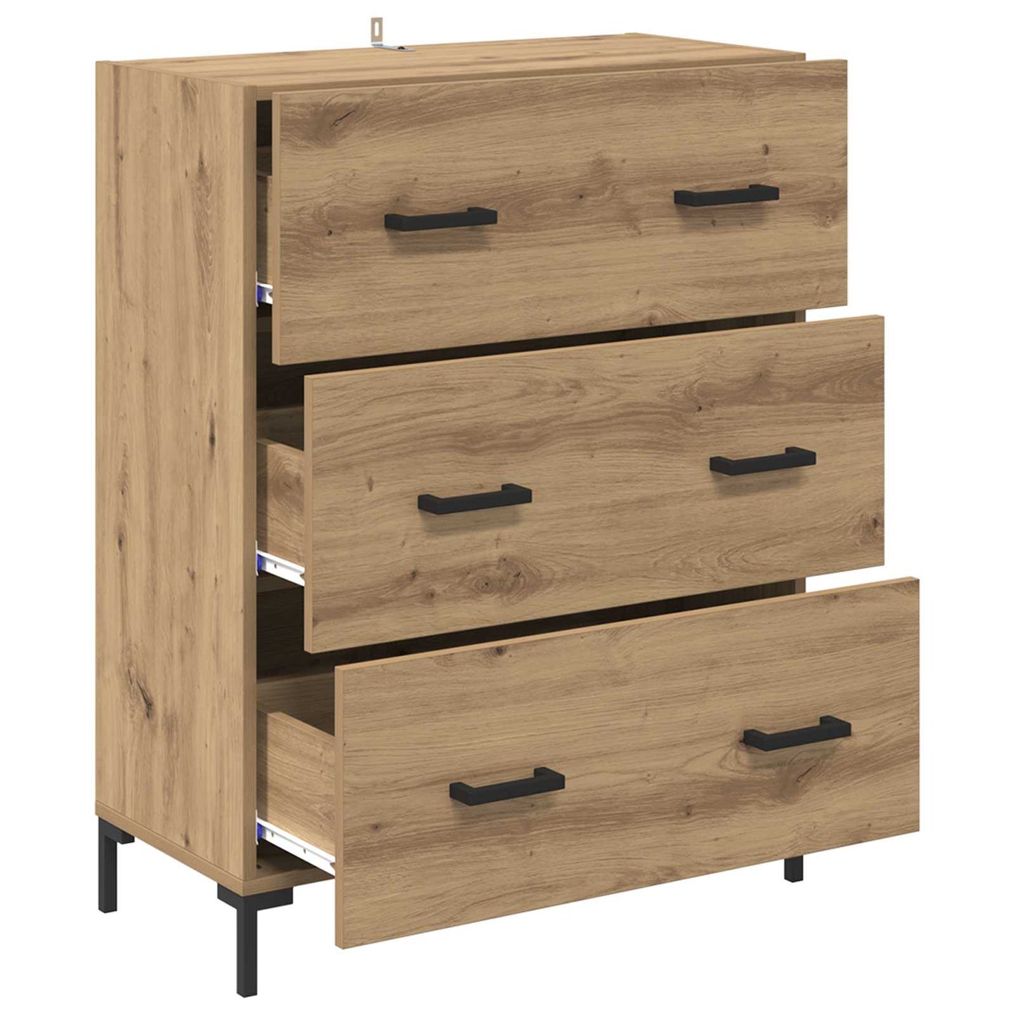 vidaXL Πλαϊνό γραφείο με συρτάρι Artisan Oak 69,5 x 34 x 90 εκ.