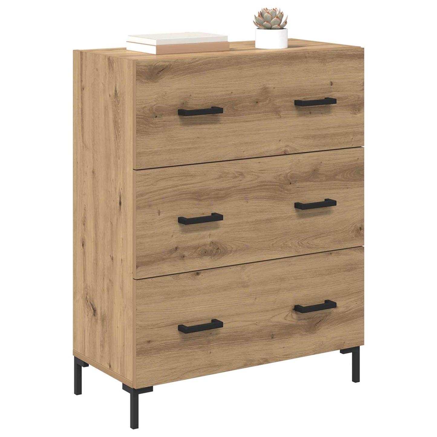 vidaXL Πλαϊνό γραφείο με συρτάρι Artisan Oak 69,5 x 34 x 90 εκ.