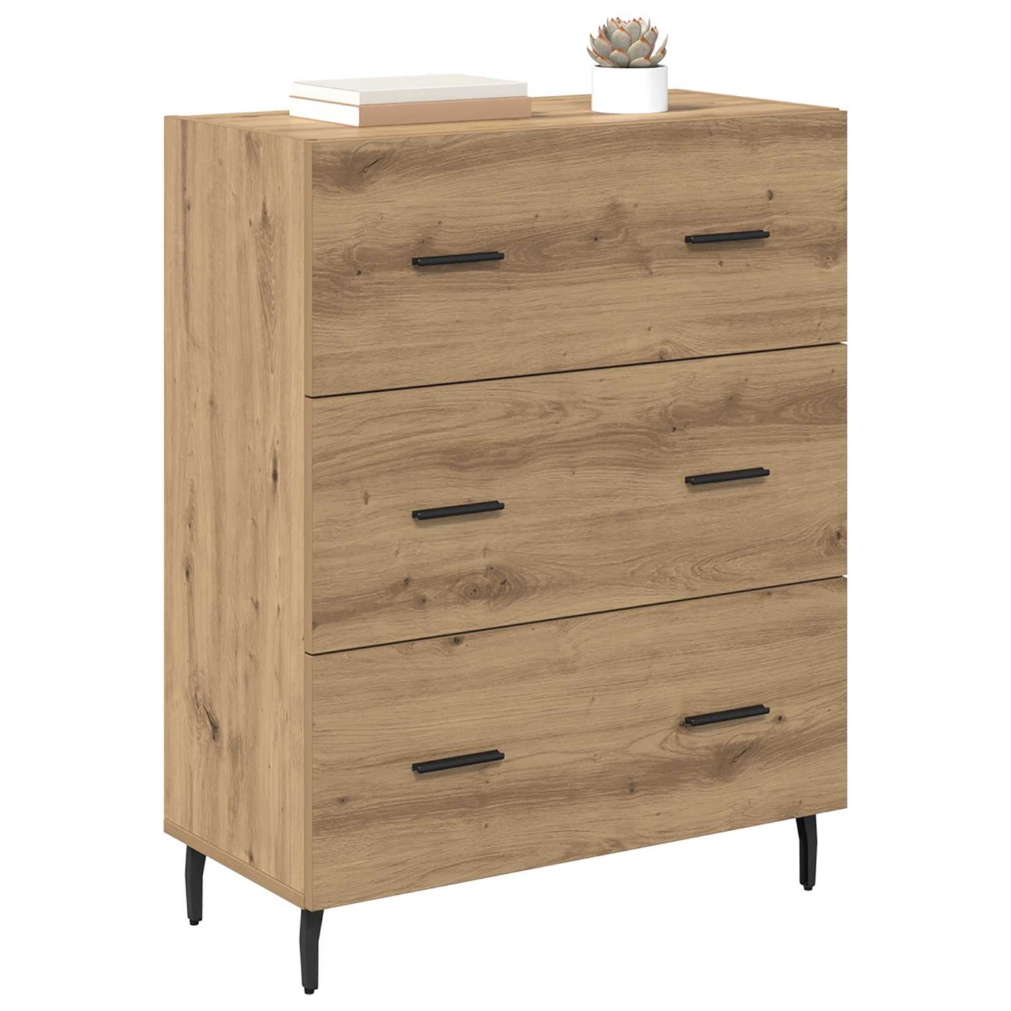 vidaXL Πλαϊνό γραφείο με συρτάρι Artisan Oak 69,5 x 34 x 90 εκ.
