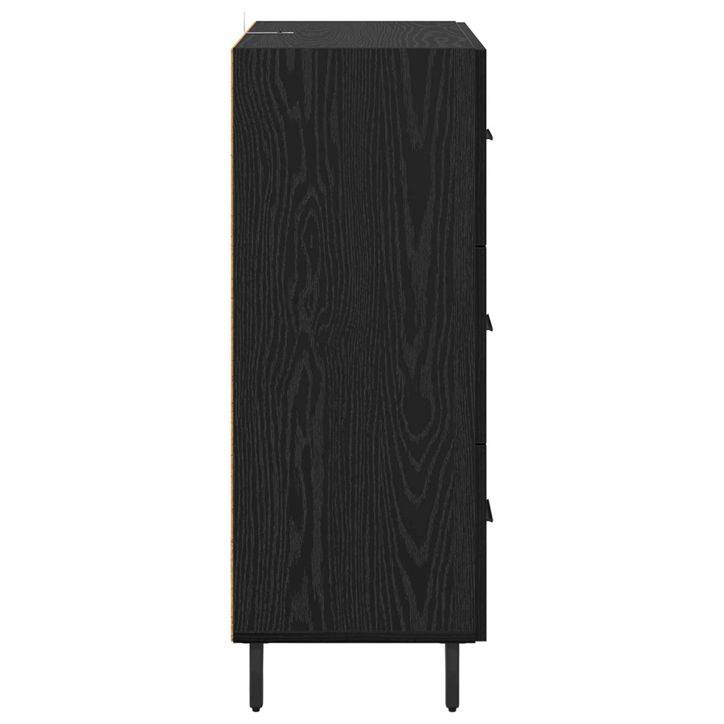 vidaXL Πλαϊνό γραφείο με συρτάρι Μαύρη Οξυά 69,5 x 34 x 90 εκ.