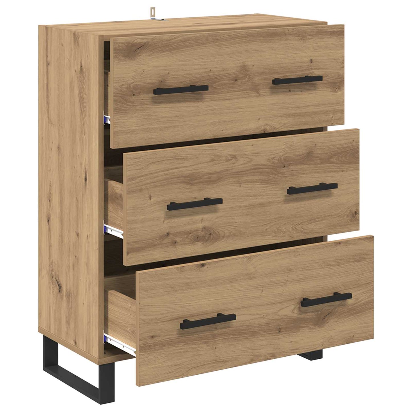 vidaXL Πλαϊνό γραφείο με συρτάρι Artisan Oak 69,5 x 34 x 90 εκ.