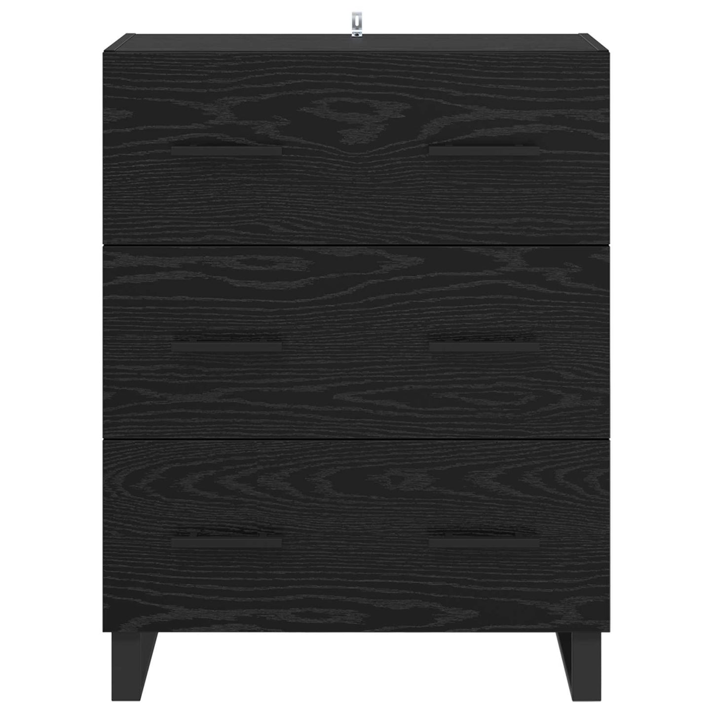 vidaXL Πλαϊνό γραφείο με συρτάρι Μαύρη Οξυά 69,5 x 34 x 90 εκ.