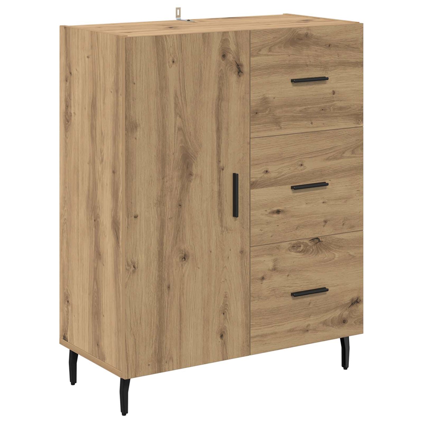 vidaXL Πλαϊνό γραφείο με συρτάρι Artisan Oak 69,5 x 34 x 90 εκ.